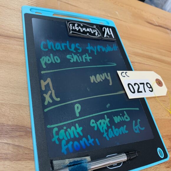 Charles Tyrwhitt Shirt Mens XL Extra Large Navy Polo Collared 3 Button Placket - Picture 10 of 11